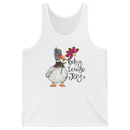 Christian Duck Today I Choose Joy Bible Verse Hand Drawn Unisex Jersey Tank