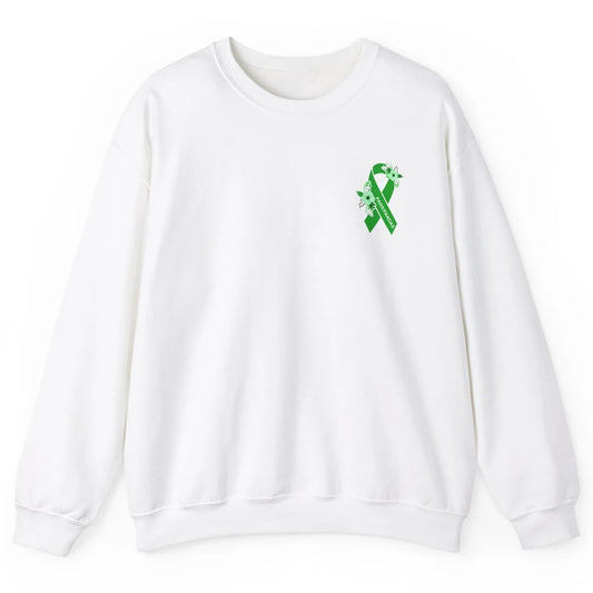 PANS/PANDAS Awareness Floral Green Ribbon Pans Disease Unisex Crewneck Sweatshirt