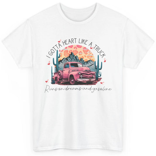 Retro Desert Cactus Got A Heart Like Truck Western Valentine Classic Unisex T-Shirt