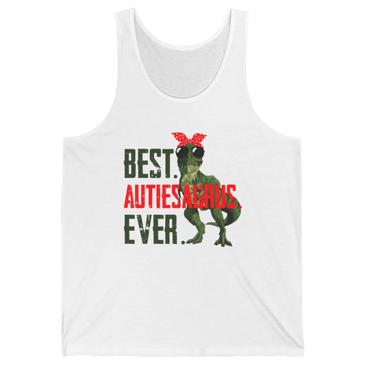Retro Funny T Rex Best Auntiesaurus Ever Dinosaur Aunt Gift Unisex Jersey Tank