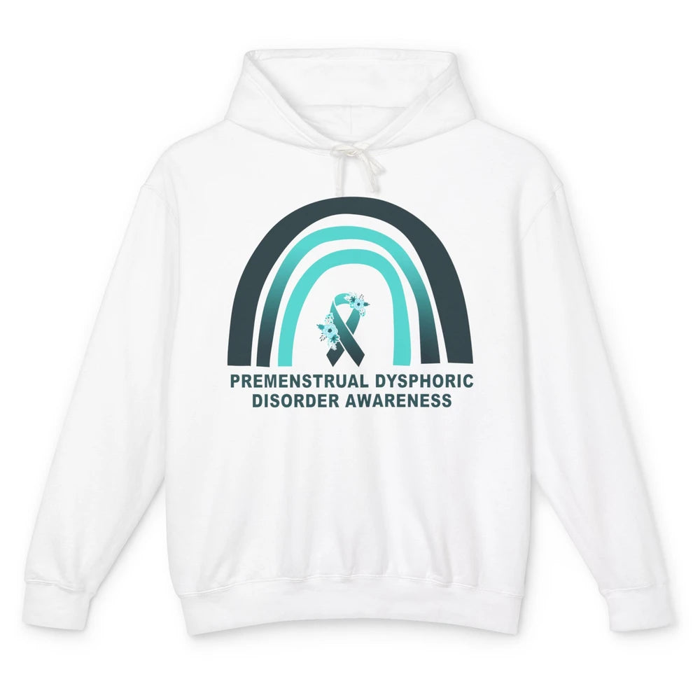 Premenstrual Dysphoric Disorder PMDD Awareness Rainbow Unisex Lightweight Hoodie