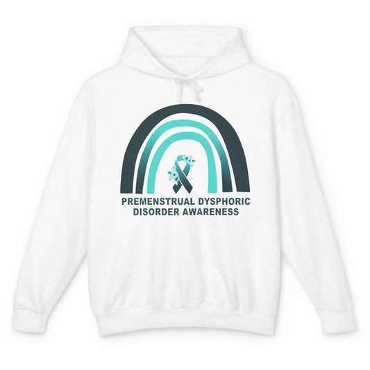 Premenstrual Dysphoric Disorder PMDD Awareness Rainbow Unisex Lightweight Hoodie