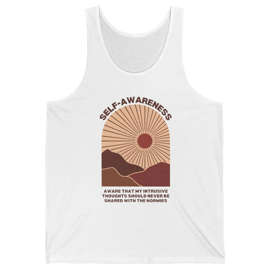 Self Awareness Intrusive Thought Humor Anxiety Mental Health Unisex Jersey Tank