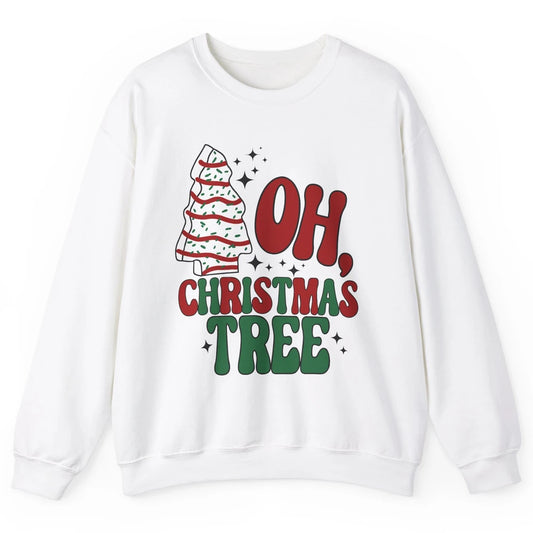 Oh Christmas Tree Cakes Tis The Season Christmas Cake Lovers Unisex Crewneck Sweatshirt