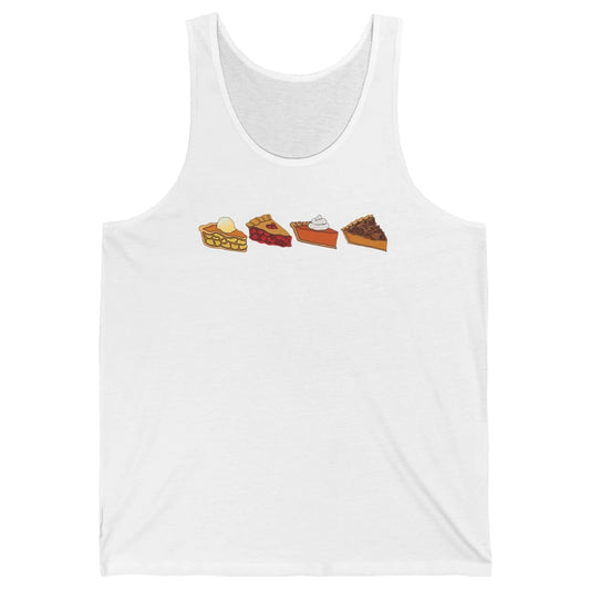 Retro Thanksgiving Pies Pumpkin Pie Pecan Pie Apple Pie Fall Unisex Jersey Tank