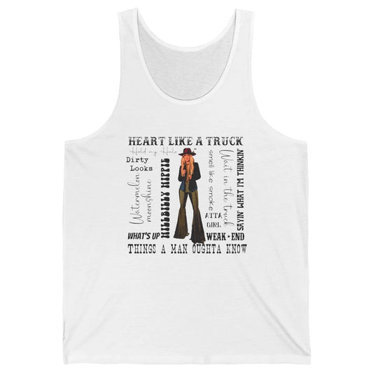 Retro Cowgirl He Said Wait In The Truck Western Country Unisex Jersey Tank