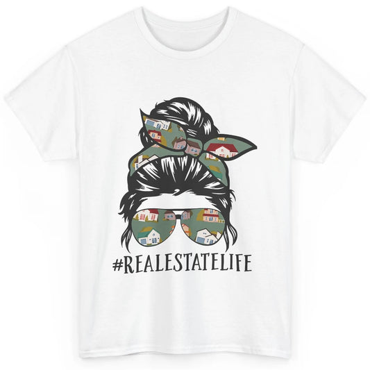 Real Estate Wife Life Messy Bun Mom Realtor Women Close Deal Classic Unisex T-Shirt