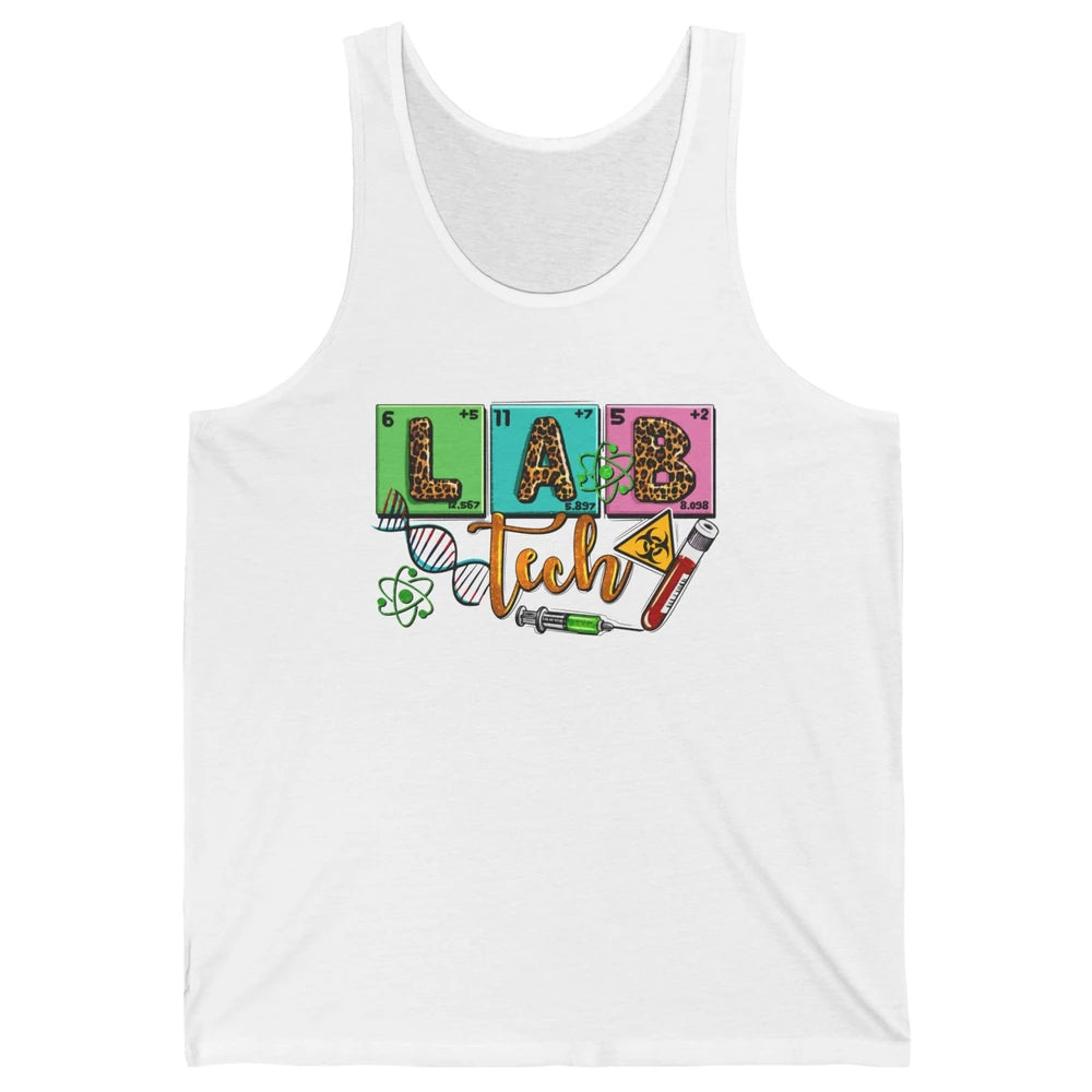 Peace Love Lab Tech Laboratory Technician Medical Lab Gift Unisex Jersey Tank