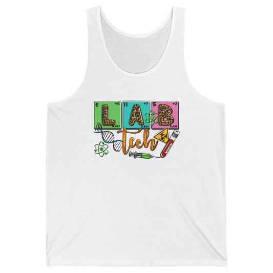 Peace Love Lab Tech Laboratory Technician Medical Lab Gift Unisex Jersey Tank