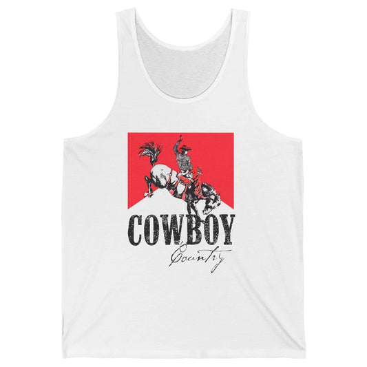Retro Cowboy Country Horseback Western Country Cowgirl Gift Unisex Jersey Tank