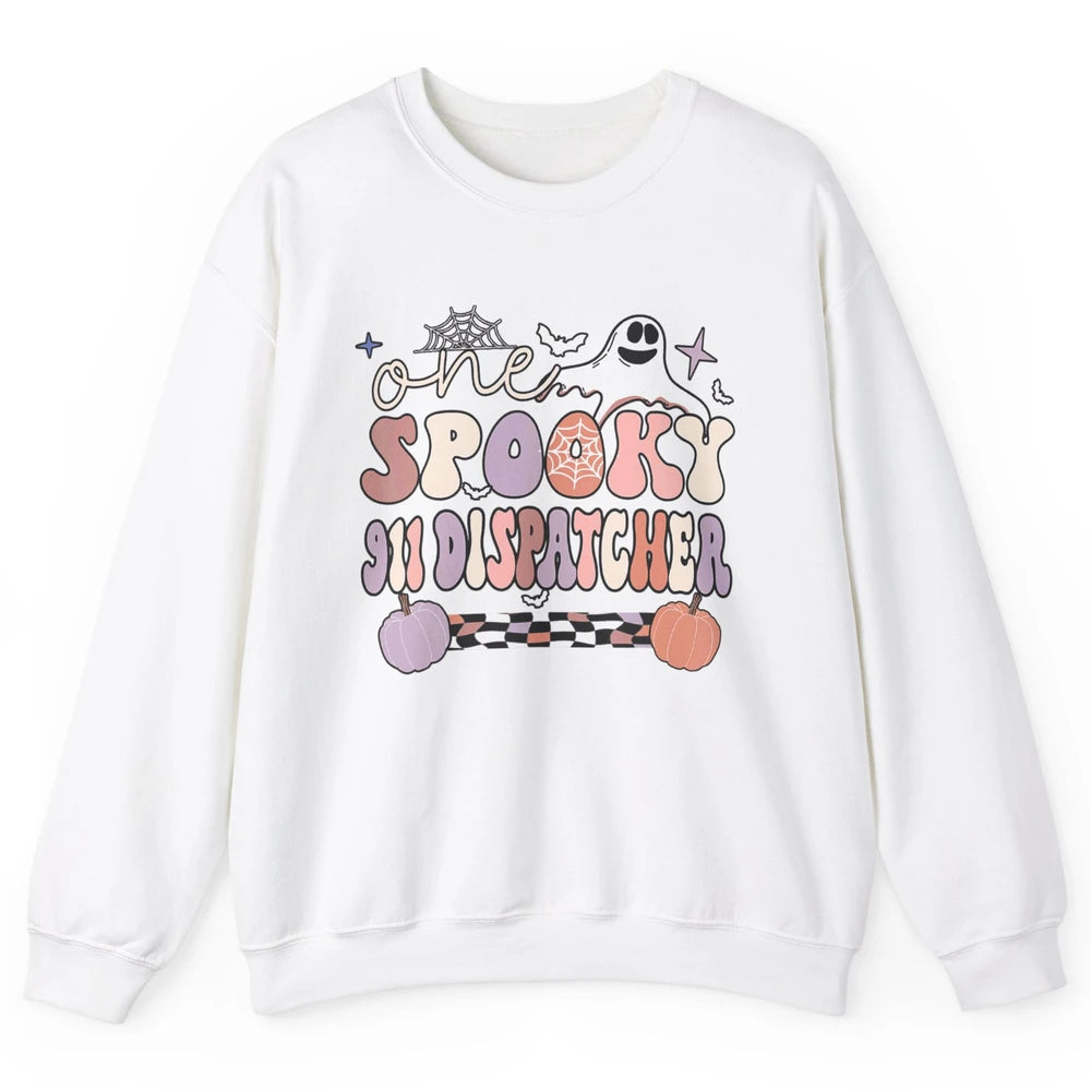 One Spooky Dispatcher 911 Life Operator Pumpkin Halloween Unisex Crewneck Sweatshirt