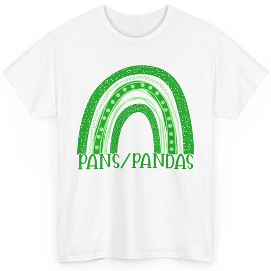 PANS/PANDAS Awareness Floral Green Ribbon Rainbow Pans Classic Unisex T-Shirt