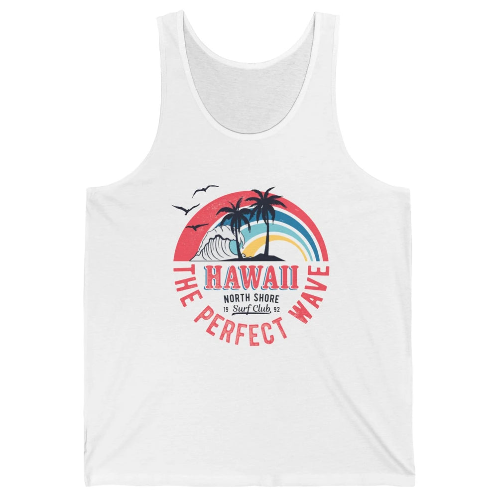 Retro Hawaii North Shore Surf Club Beach Palms Vintage 1980s Unisex Jersey Tank