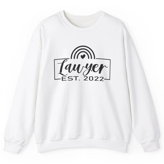 Rainbow Lawyer Est 2022 Law School Graduate Future Attorney Unisex Crewneck Sweatshirt