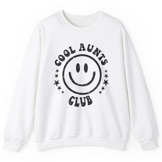 Retro Cool Aunts Club Funny Smiling Face Auntie Sister Gift Unisex Crewneck Sweatshirt