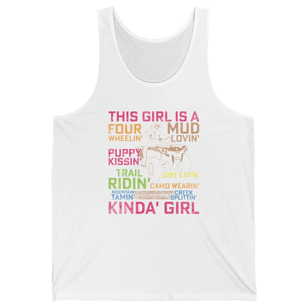 Retro Mud Quad Princess UTV ATV Rider 4 Wheel SXS Offroad Unisex Jersey Tank