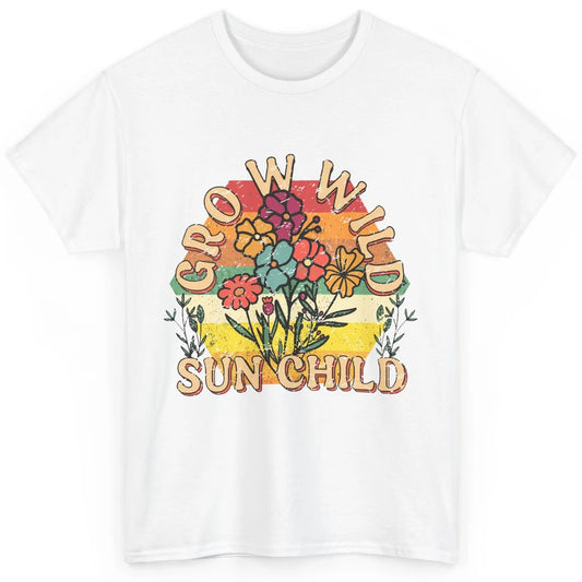 Retro Grow Wild Sun Child 70s Aesthetic Boho Western Summer Classic Unisex T-Shirt