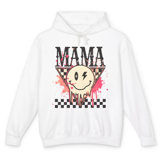 Retro Mama Lightning Bolt Smiling Face Western Mothers Day Unisex Lightweight Hoodie