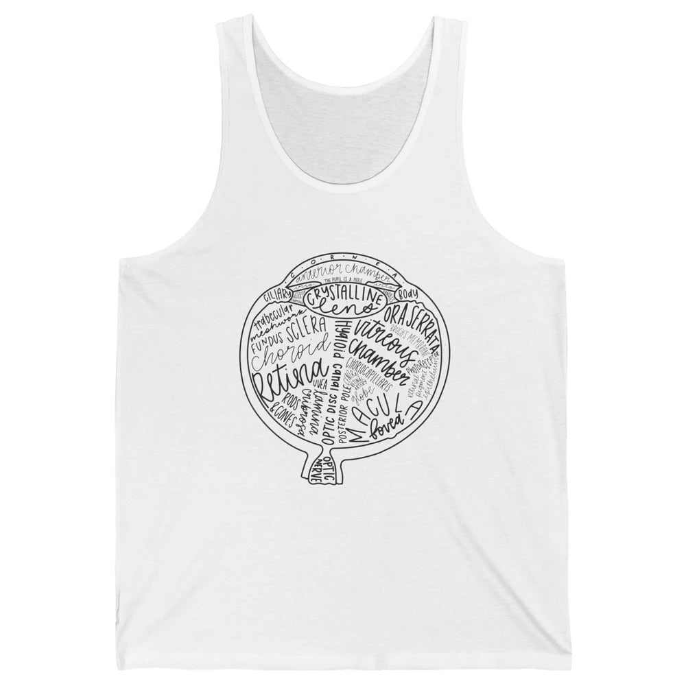 Optometrist Retina Tech Eyeball Anatomy Optician Eye Doctor Unisex Jersey Tank