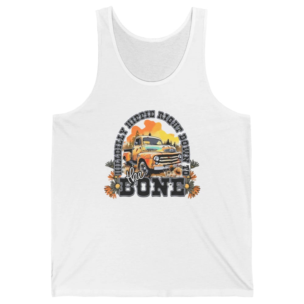 Retro Desert Truck Hippie Hillbilly Western Country Cowgirl Unisex Jersey Tank