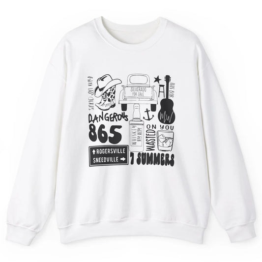 Retro Cowboy Boot Hat Sand In My Boots Western Country Music Unisex Crewneck Sweatshirt