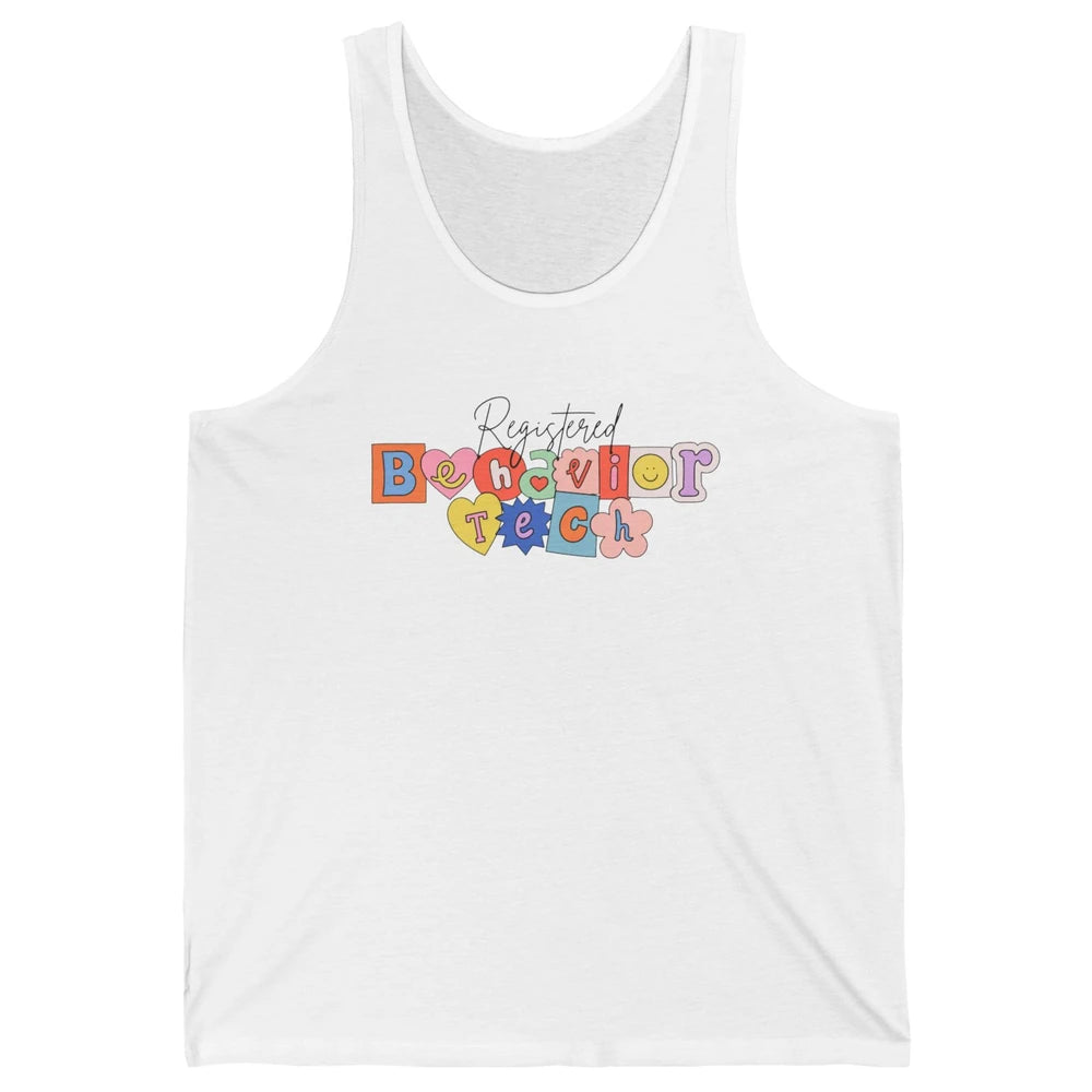 ABA Therapist Registered Behavior Tech RBT Behavior Analyst Unisex Jersey Tank