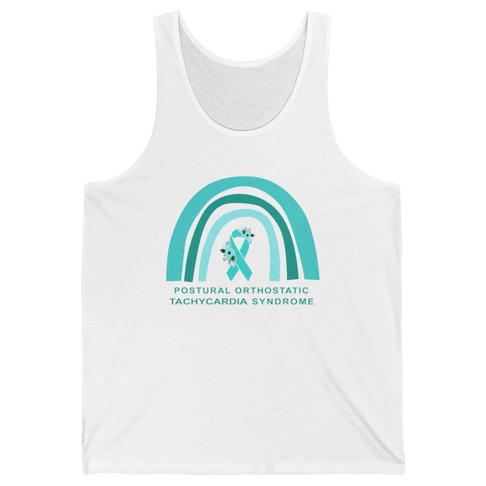 POTS Postural Orthostatic Tachycardia Syndrome Turquoise Unisex Jersey Tank