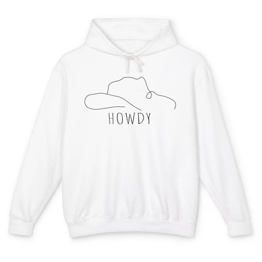 Retro Cowboy Hat Howdy Western Country Texas Cowgirls Gift Unisex Lightweight Hoodie
