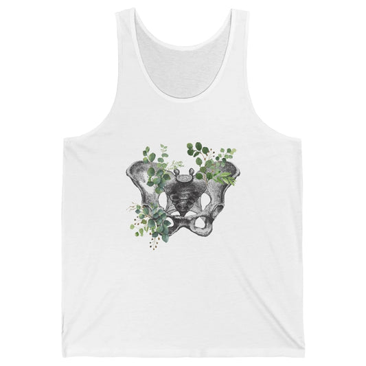 Floral Anatomical Pelvis Skeleton Doctor Medical Botanical Unisex Jersey Tank
