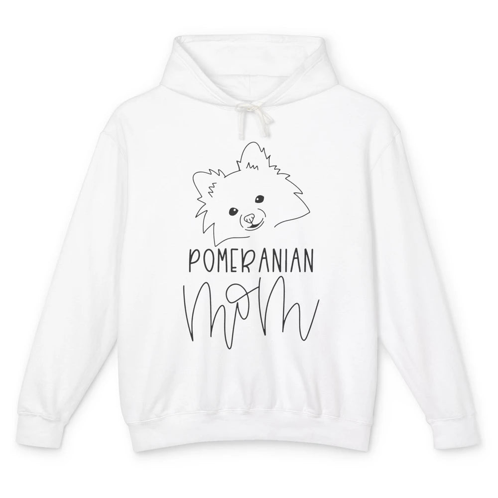 Pomeranian Mom Hand Drawing Pomeranian Mom Dog Lady Gift Unisex Lightweight Hoodie