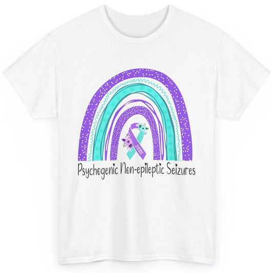 Psychogenic Non-epileptic Seizures PNES Purple Teal Rainbow Classic Unisex T-Shirt