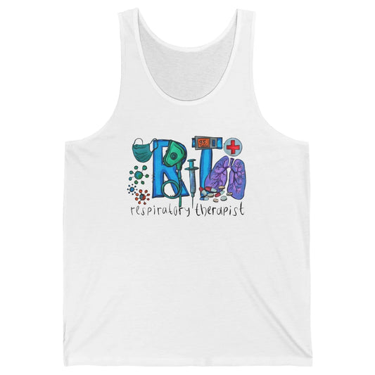 Respiratory Therapist Western Respiratory Therapy Hand Drawn Unisex Jersey Tank