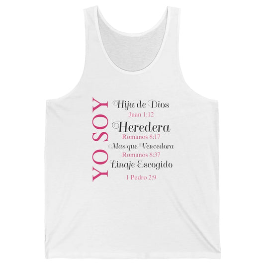 Christian Yo Soy Inspiracion Bible Verse Spanish Religiosa Unisex Jersey Tank