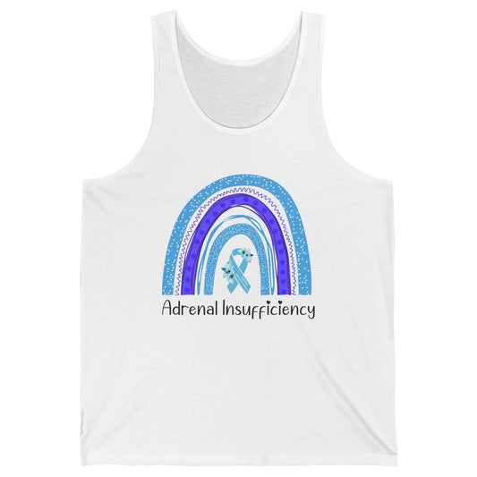 Adrenal Insufficiency Awareness Floral Light Blue Ribbon Unisex Jersey Tank