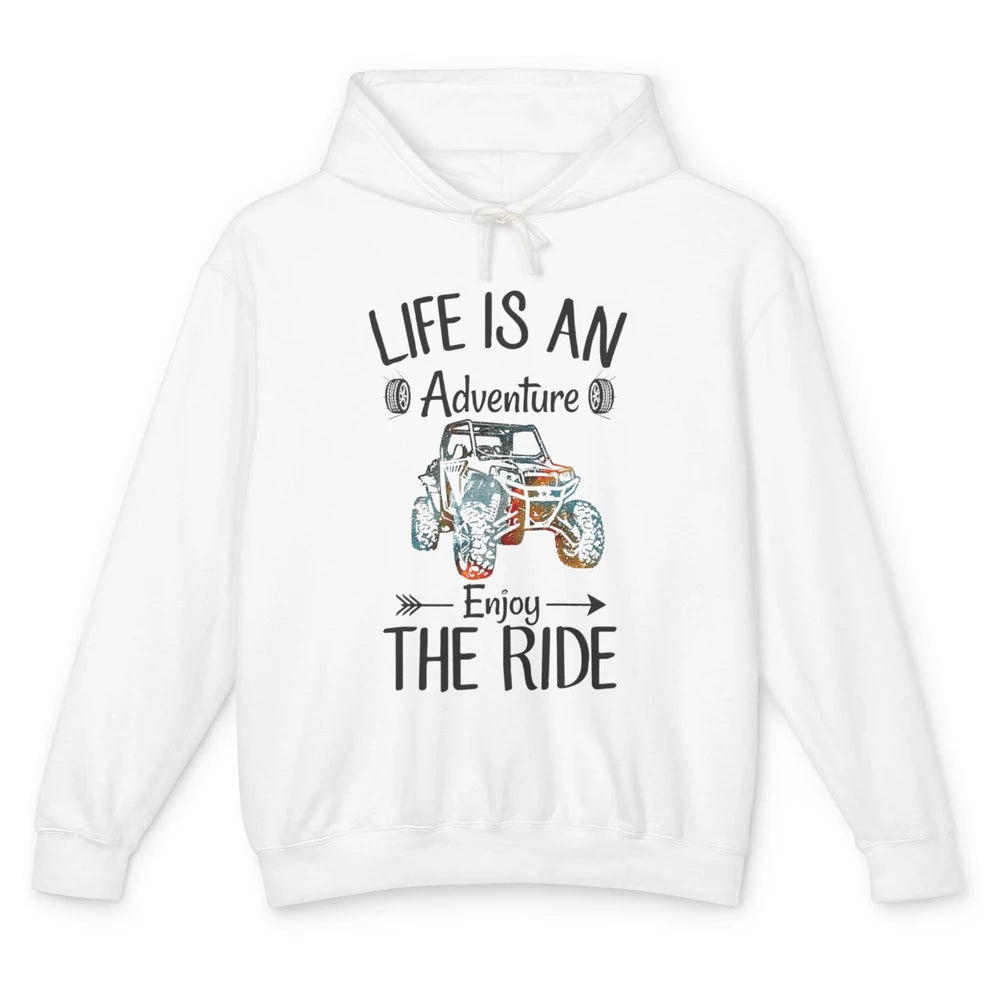 Retro Life Adventure Enjoy Ride UTV Offroad Riding SXS Mud Unisex Lightweight Hoodie