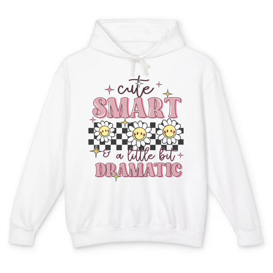 Retro Groovy Cute Smart & A Little Bit Dramatic Cute Girl Unisex Lightweight Hoodie