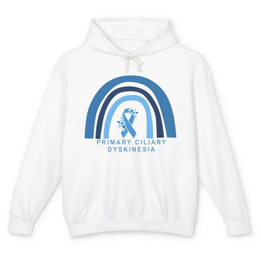 Primary Ciliary Dyskinesia Blue Rainbow Respiratory Diseases Unisex Lightweight Hoodie