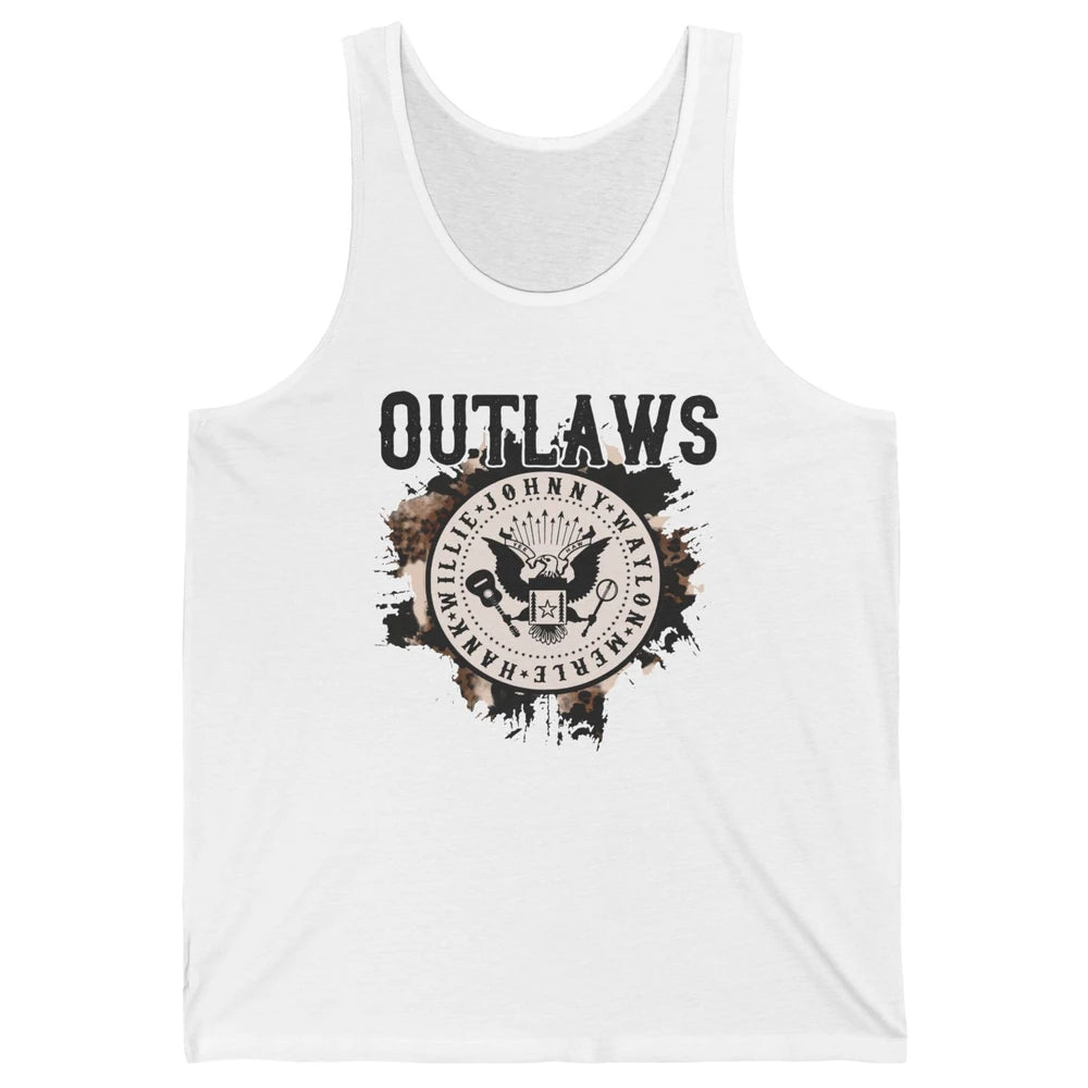 Retro Cowboy Bird Outlaws Western Country Music Cowgirl Unisex Jersey Tank