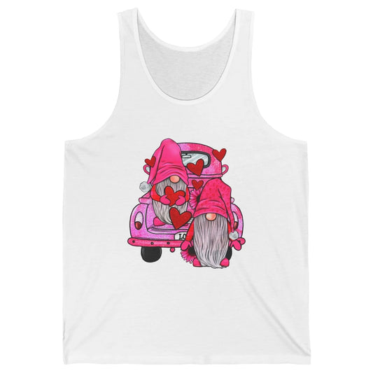 Pink Gnomes Truck Valentines Loads Of Love Western Valentine Unisex Jersey Tank