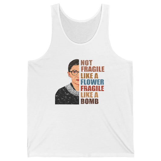 Retro Notorious RBG Fragile Like A Bomb Feminist Women Right Unisex Jersey Tank