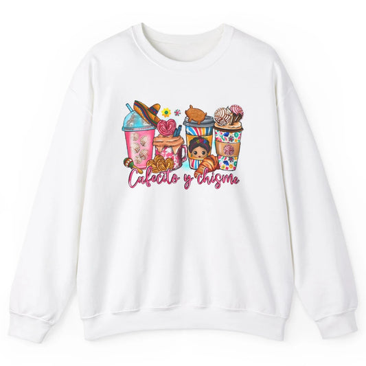 Mexican Drink Coffee Cafecito y Chisme Cinco de Mayo Fiesta Unisex Crewneck Sweatshirt