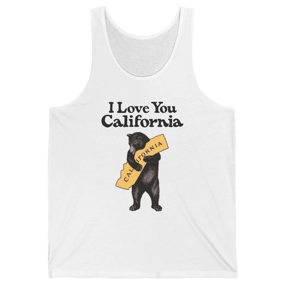 Retro 90s Vintage California Bear Hug Beach Summer Travel Unisex Jersey Tank