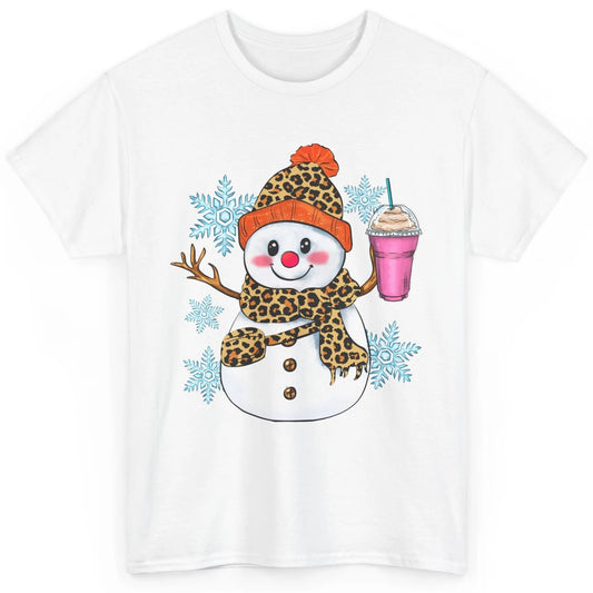 Retro Leopard Christmas Bougie Snowman Boojee Winter Holiday Classic Unisex T-Shirt