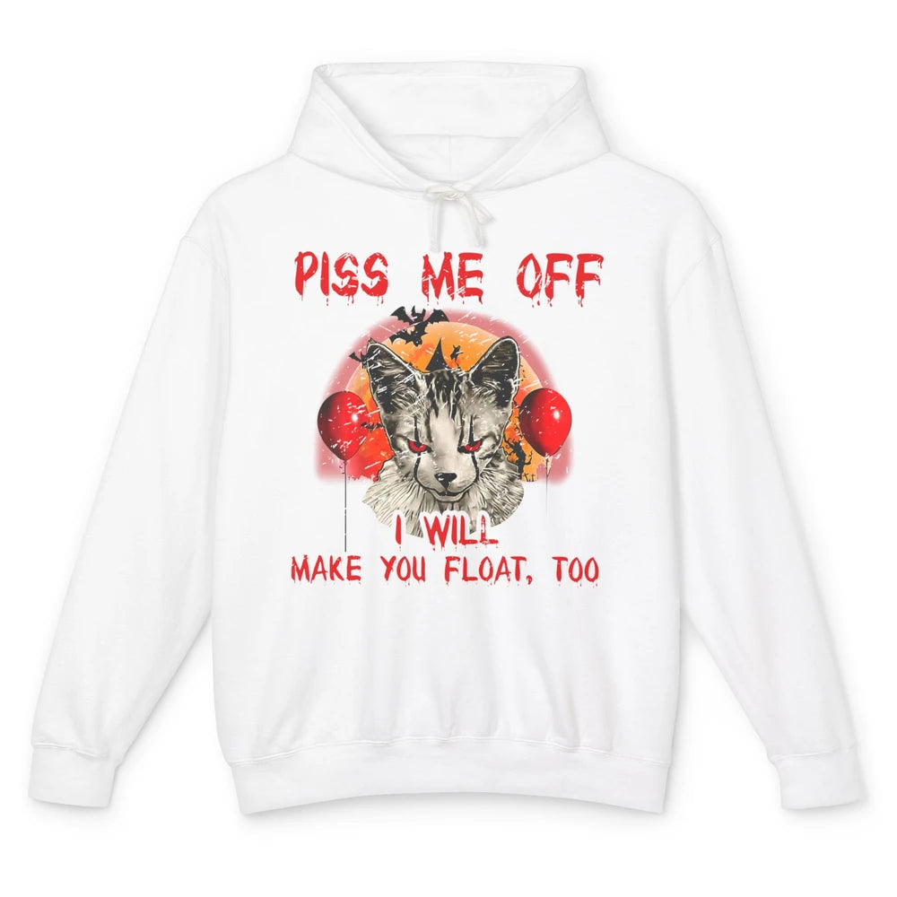 Retro Horror Cat Clown Piss Me Off Float Halloween Costume Unisex Lightweight Hoodie