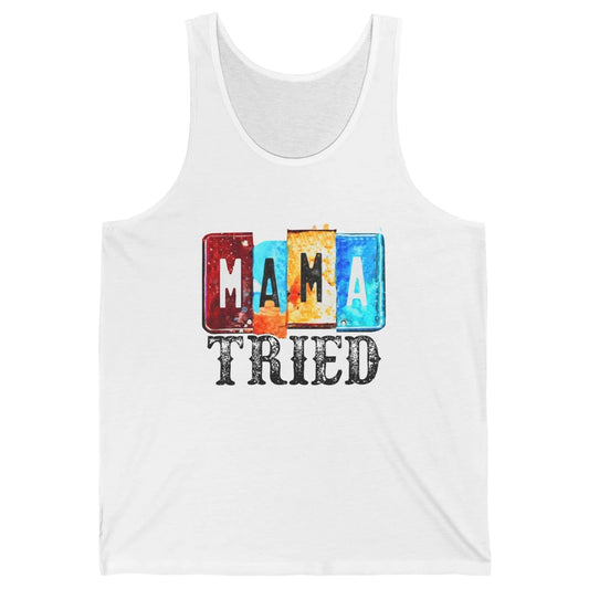Retro Mama Tried Beer Mama Western Country Mama Cowgirl Gift Unisex Jersey Tank