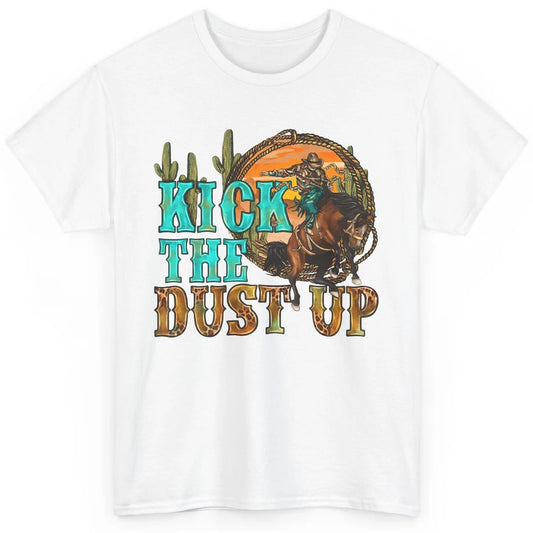 Retro Desert Cowboy Bucking Horse Kick The Dust Up Western Classic Unisex T-Shirt