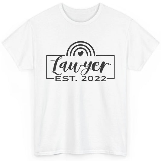 Rainbow Lawyer Est 2022 Law School Graduate Future Attorney Classic Unisex T-Shirt