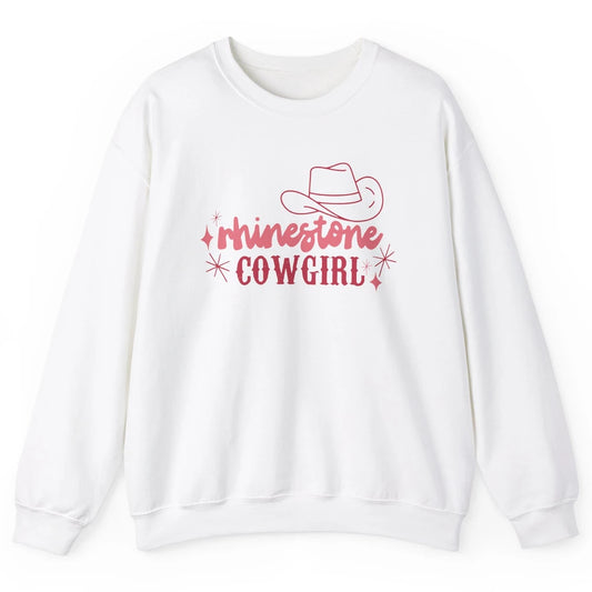 Retro Rhinestone Cowgirl Hippie Western Country Cowgirls Unisex Crewneck Sweatshirt