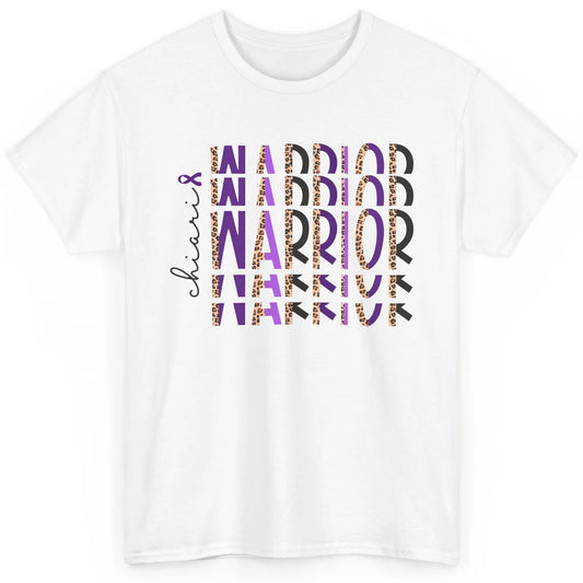 Chiari Warrior Leopard Purple Ribbon Chiari Awareness Month Classic Unisex T-Shirt