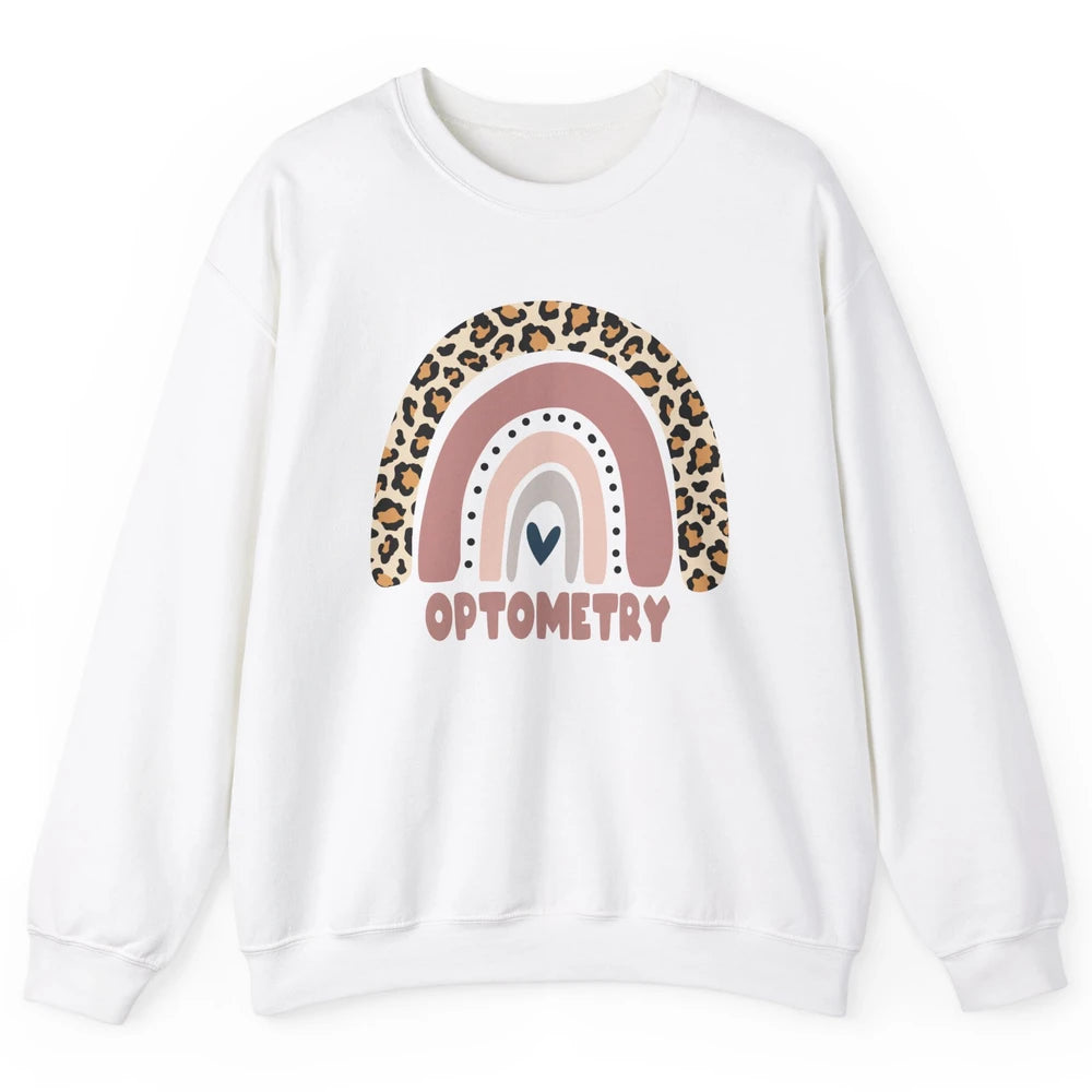 Optometry Life Leopard Rainbow Optometrist Optician Gift Unisex Crewneck Sweatshirt